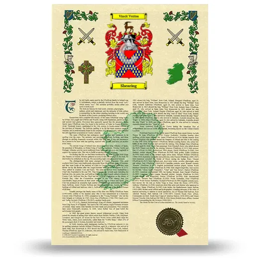 Shearing Armorial History with Coat of Arms