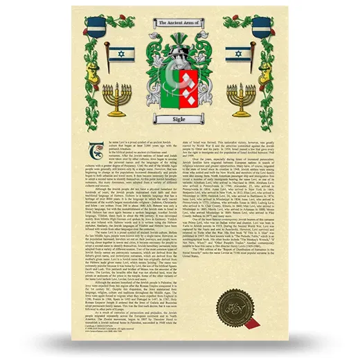 Sigle Armorial History with Coat of Arms