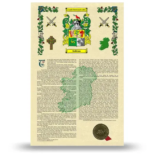 Solivan Armorial History with Coat of Arms