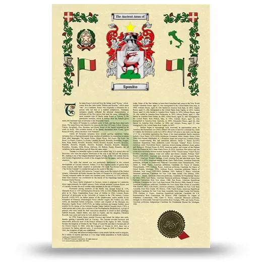 Sposito Armorial History with Coat of Arms