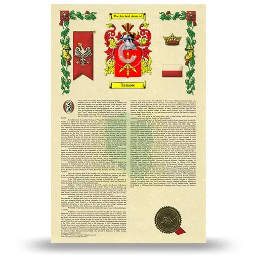 Tarnow Armorial History with Coat of Arms
