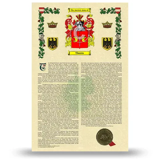 Thuren Armorial History with Coat of Arms