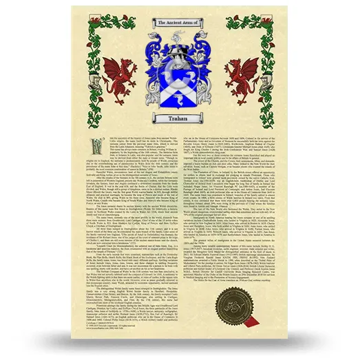 Trahan Armorial History with Coat of Arms