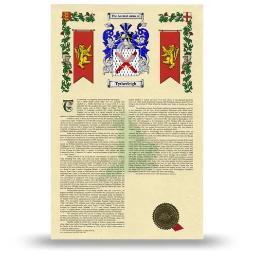 Tytherleigh Armorial History with Coat of Arms