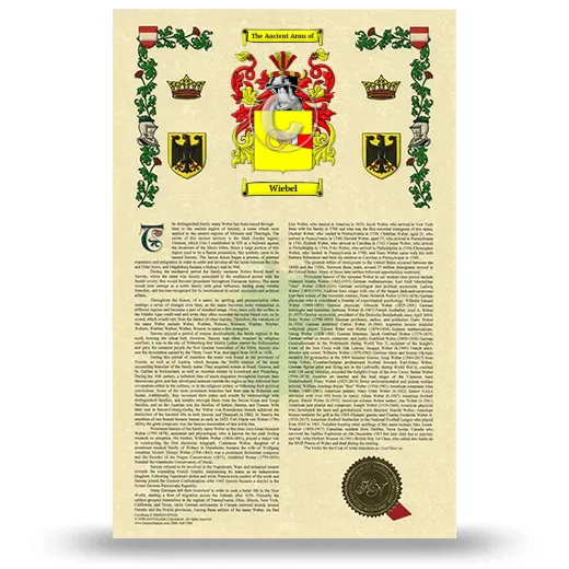 Wiebel Armorial History with Coat of Arms