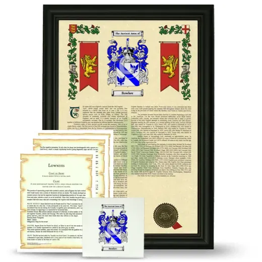 Bowker Framed Armorial, Symbolism and Large Tile - Black