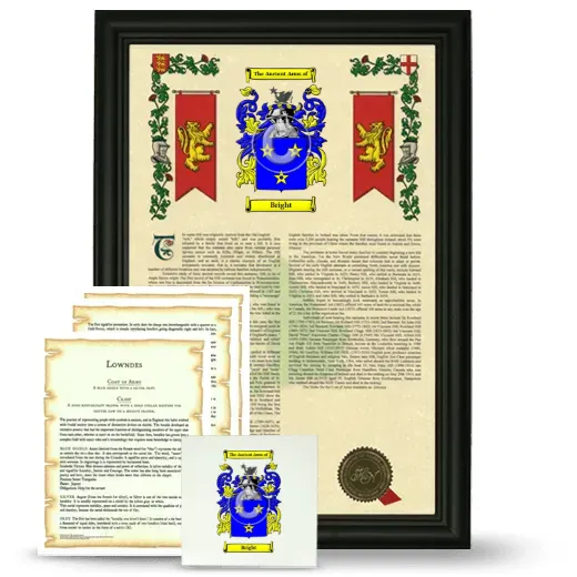 Bright Framed Armorial, Symbolism and Large Tile - Black