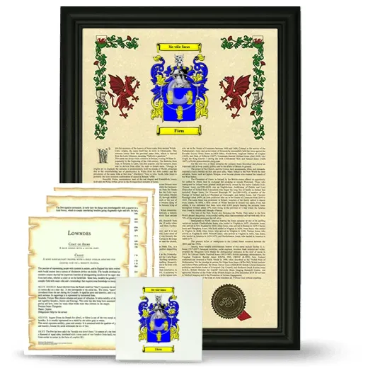 Fien Framed Armorial, Symbolism and Large Tile - Black