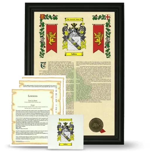 Salem Framed Armorial, Symbolism and Large Tile - Black