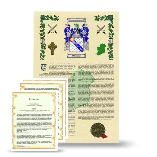 O'Coinne Armorial History and Symbolism package