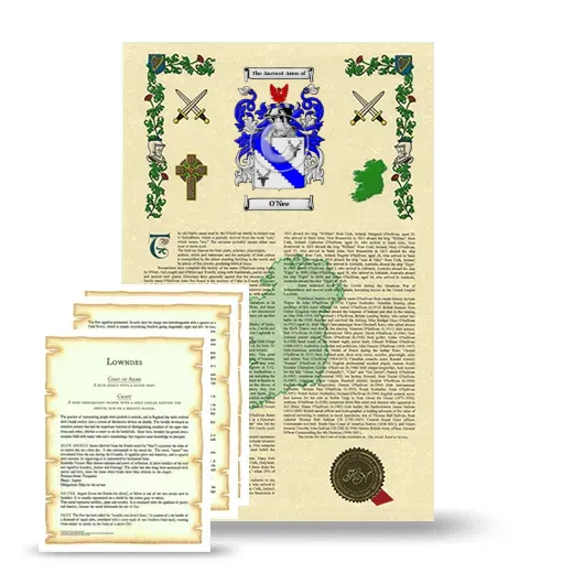 O'Nee Armorial History and Symbolism package