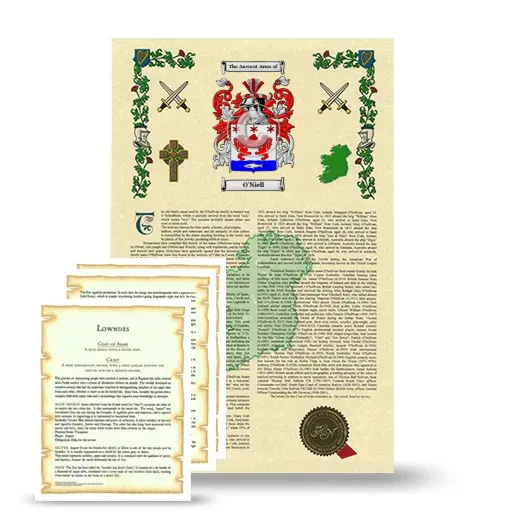 O'Niell Armorial History and Symbolism package