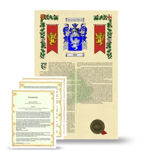 Aley Armorial History and Symbolism package