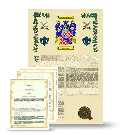 Ambrose Armorial History and Symbolism package