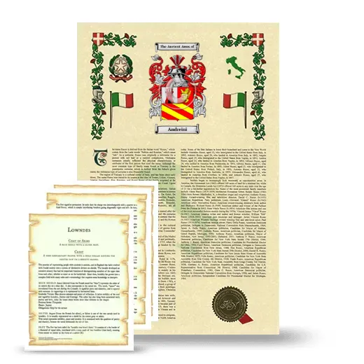 Andreini Armorial History and Symbolism package