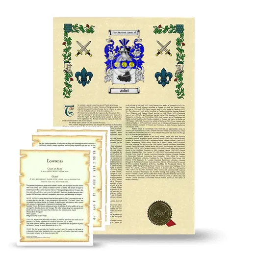 Aubri Armorial History and Symbolism package