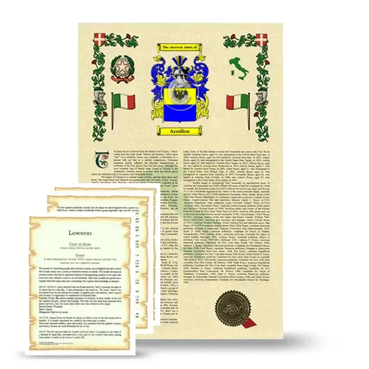 Azzolina Armorial History and Symbolism package