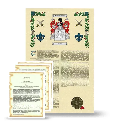 Barret Armorial History and Symbolism package