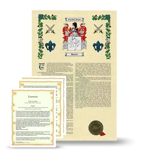 Barrett Armorial History and Symbolism package