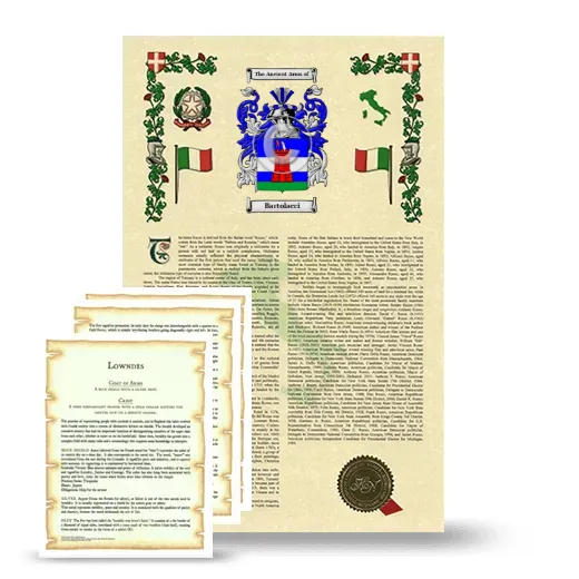 Bartolacci Armorial History and Symbolism package