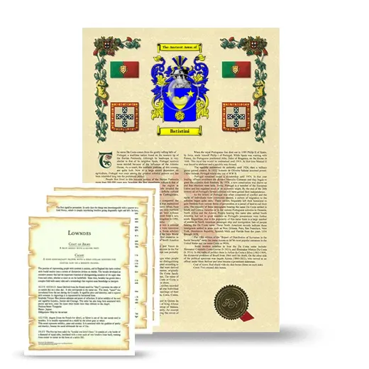 Batistini Armorial History and Symbolism package
