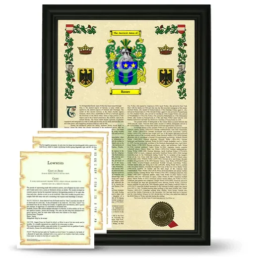 Bauer Framed Armorial History and Symbolism - Black