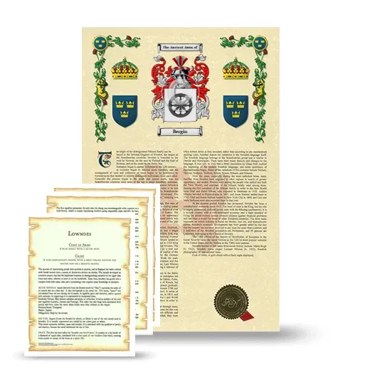 Bergin Armorial History and Symbolism package