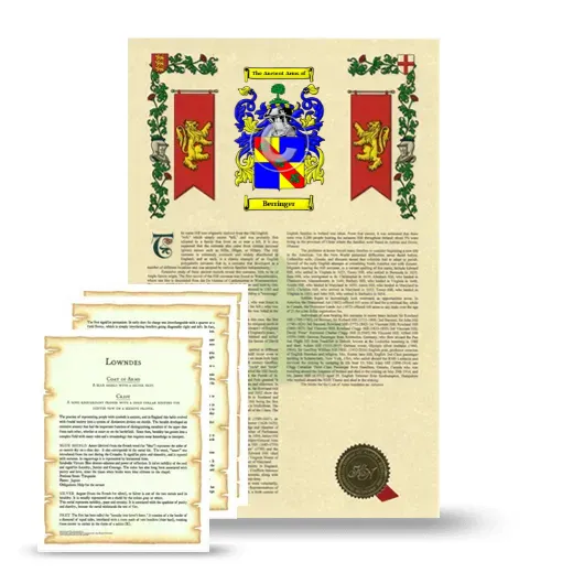 Berringer Armorial History and Symbolism package
