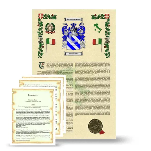 Bianchetti Armorial History and Symbolism package