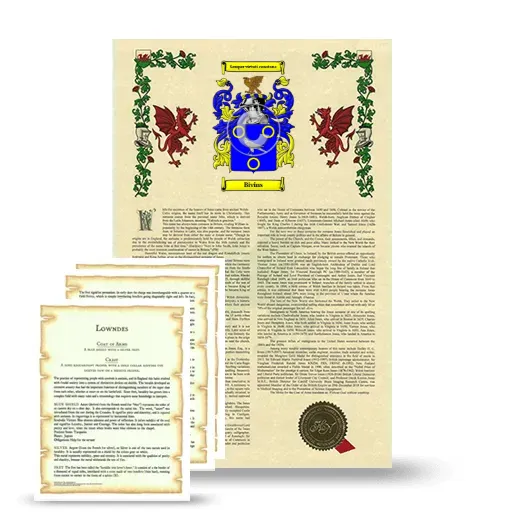 Bivins Armorial History and Symbolism package