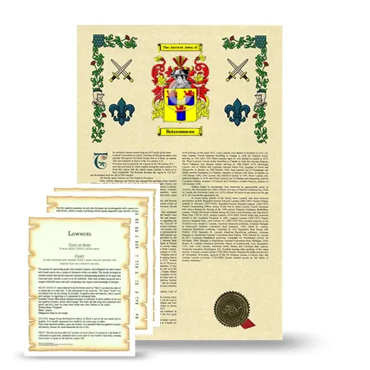 Boissonneau Armorial History and Symbolism package