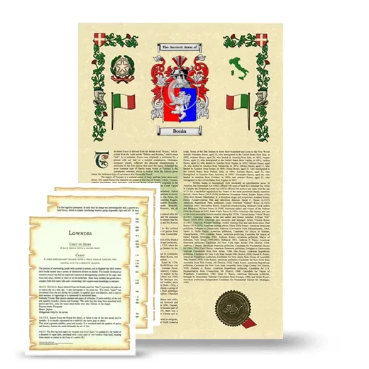 Bonin Armorial History and Symbolism package