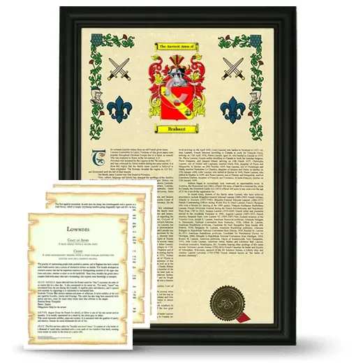 Brabant Framed Armorial History and Symbolism - Black