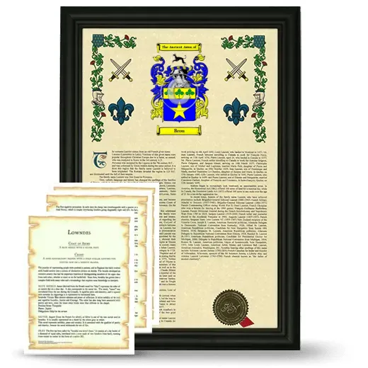 Brou Framed Armorial History and Symbolism - Black