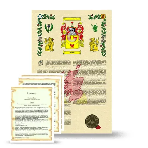 Brunt Armorial History and Symbolism package