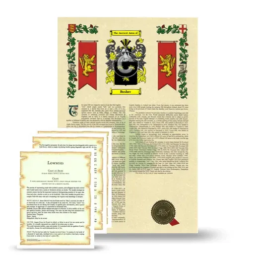 Busher Armorial History and Symbolism package