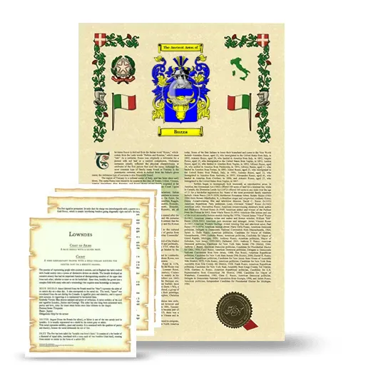 Buzza Armorial History and Symbolism package