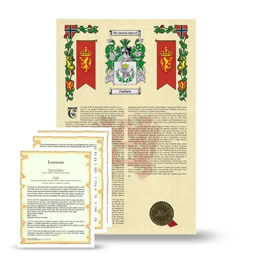 Carlsen Armorial History and Symbolism package