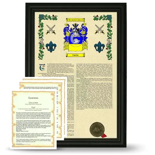 Castin Framed Armorial History and Symbolism - Black