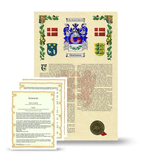 Christiansen Armorial History and Symbolism package
