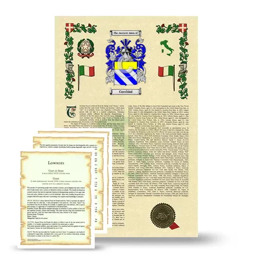 Cocchini Armorial History and Symbolism package