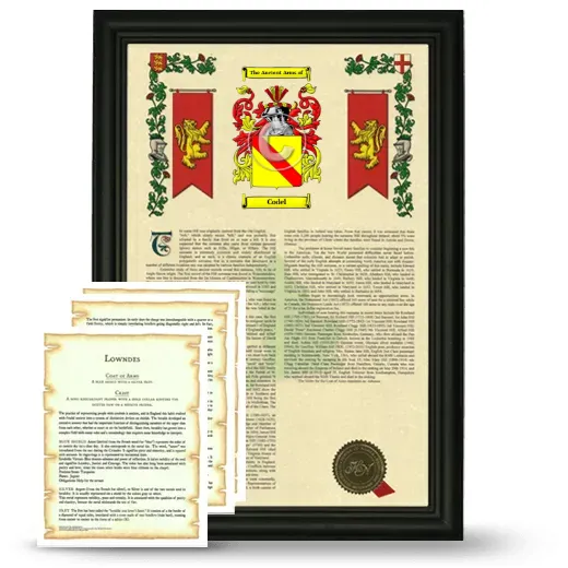 Codel Framed Armorial History and Symbolism - Black