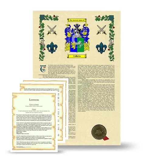 Collette Armorial History and Symbolism package