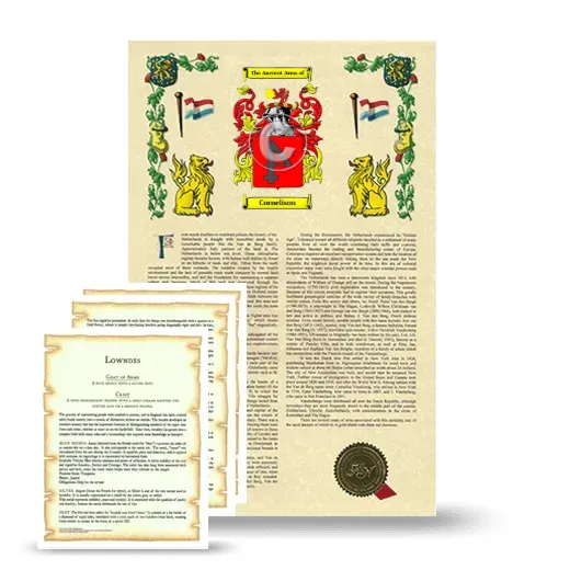 Cornelison Armorial History and Symbolism package