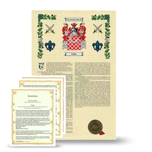 Cotin Armorial History and Symbolism package