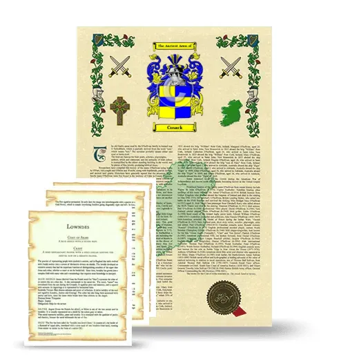 Cusack Armorial History and Symbolism package