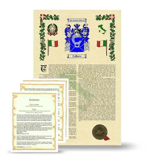 D'alberto Armorial History and Symbolism package