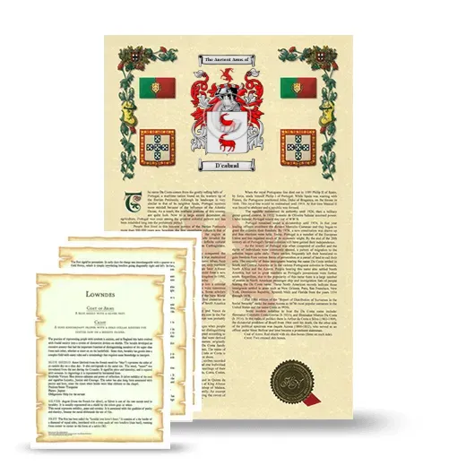 D'cabral Armorial History and Symbolism package