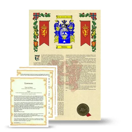 Dahlen Armorial History and Symbolism package