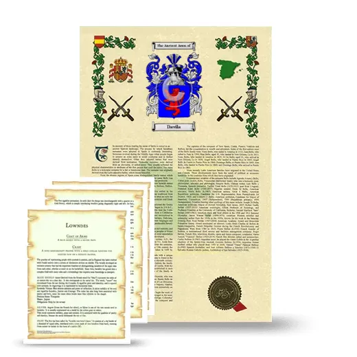 Davila Armorial History and Symbolism package